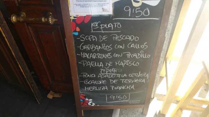 menú diario